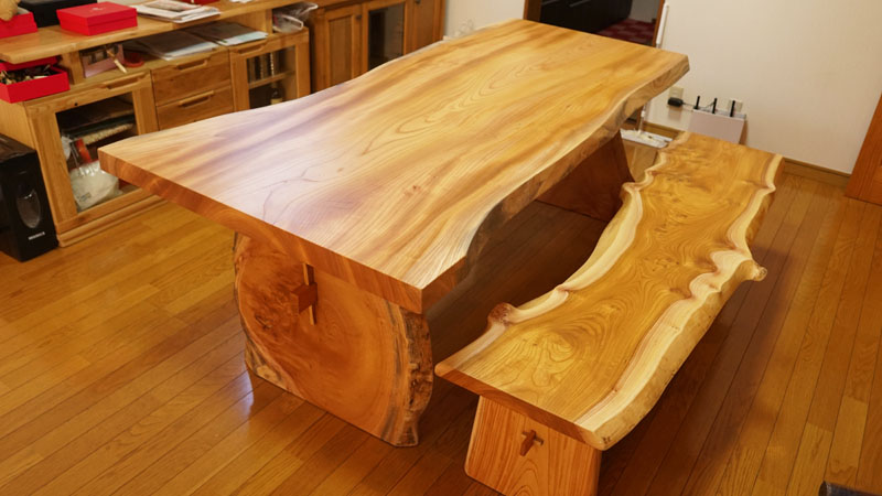 無垢一枚板ダイニングセット