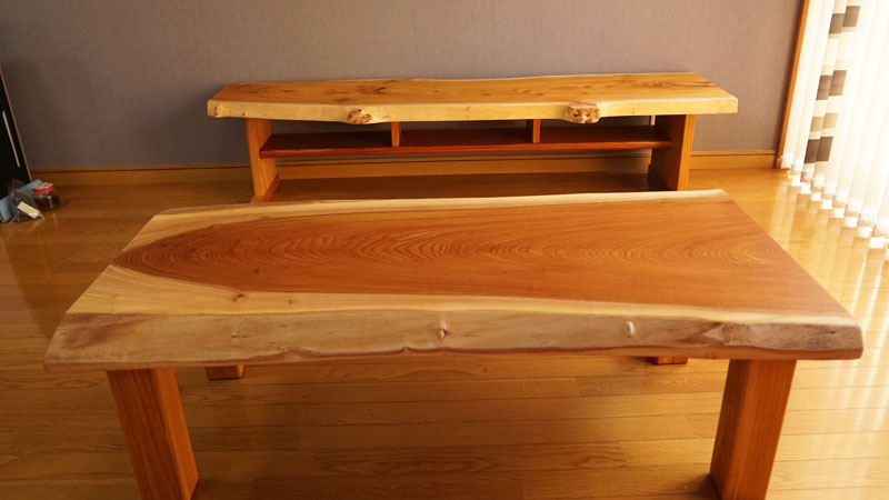 一枚板テレビ台