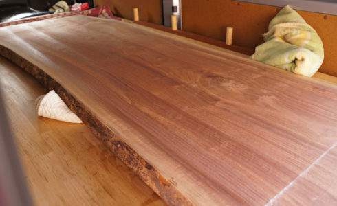 ブラックウォルナット一枚板テーブル