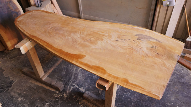 ケヤキ一枚板テーブル天板