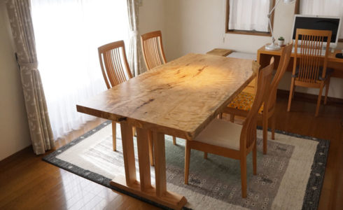 一枚板テーブル仕上げ直し