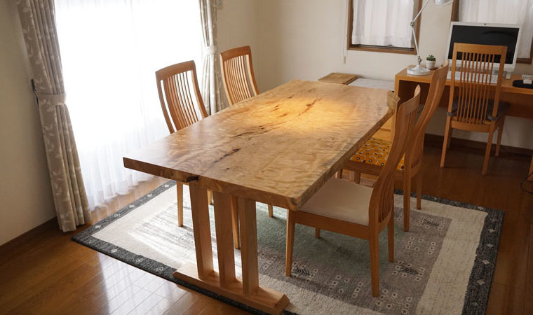 一枚板テーブル仕上げ直し