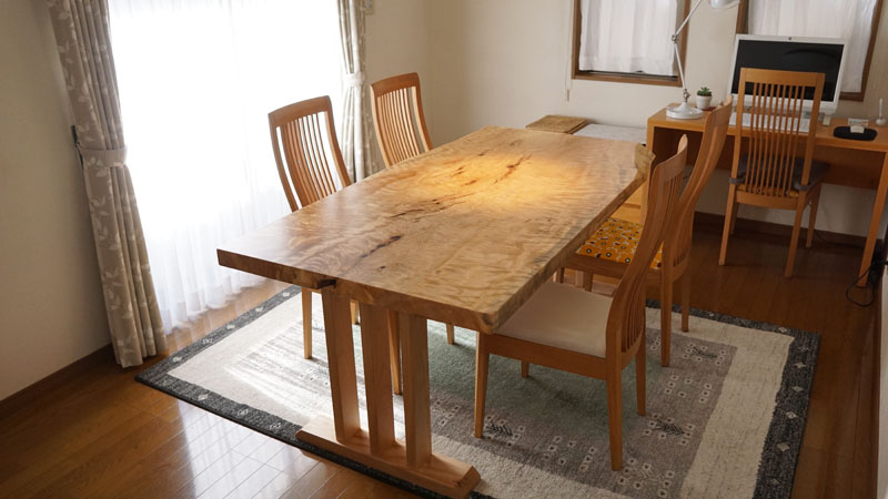 一枚板テーブル仕上げ直し