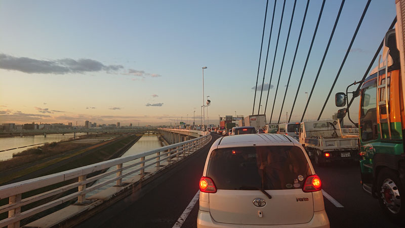 渋滞の帰り道