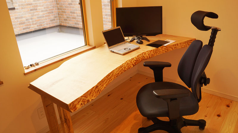 無垢一枚板ワークデスク