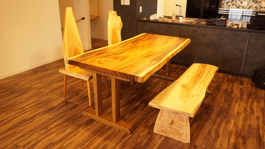 一枚板ダイニングテーブルセット