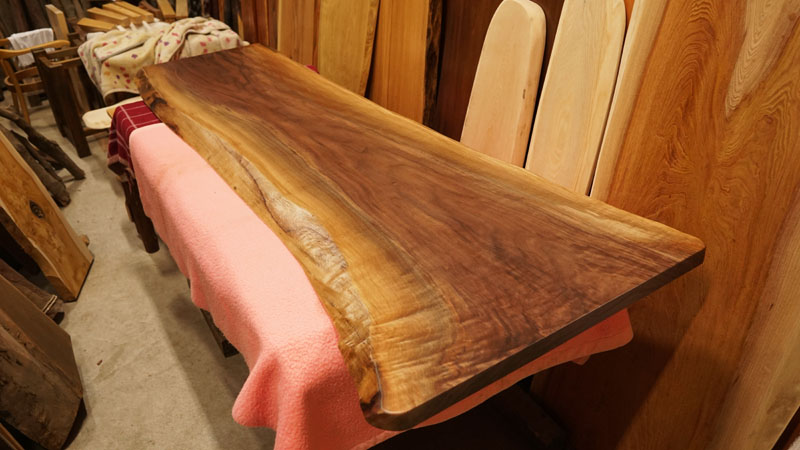 ブラックウォルナット展示用什器の天板