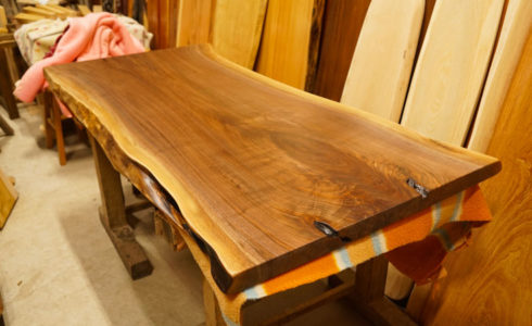 ウォルナット無垢一枚板天板