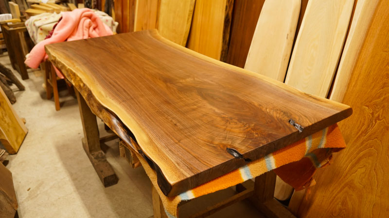 ウォルナット無垢一枚板天板