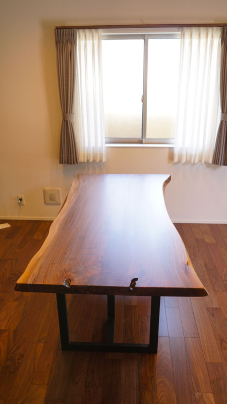 ウォルナット一枚板天板