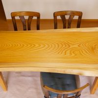 ケヤキ一枚板テーブル