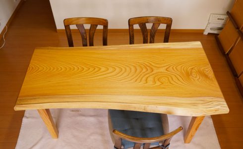 ケヤキ一枚板テーブル