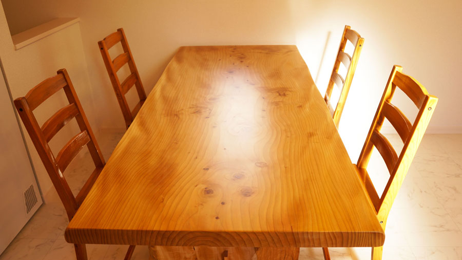 ヒマラヤ杉一枚板テーブル