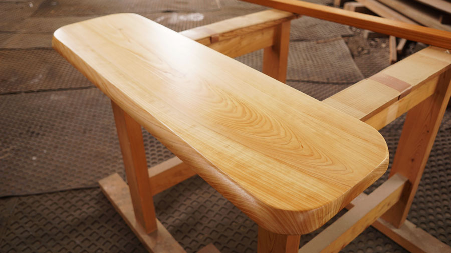 ヒノキ一枚板天板