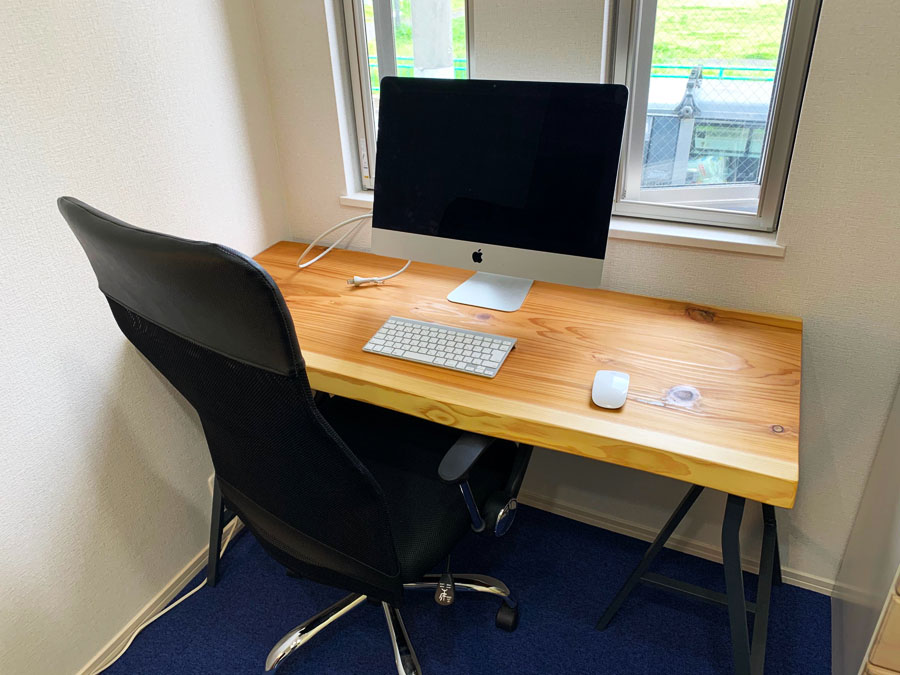 杉無垢一枚板デスク