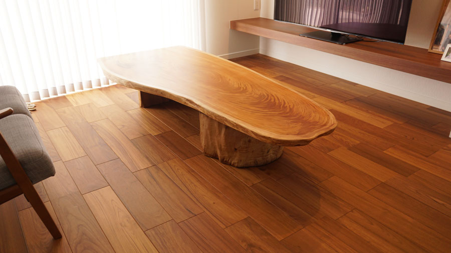 ケヤキ一枚板ローテーブル