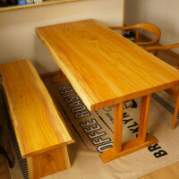 無垢1枚板ダイニングテーブルセット