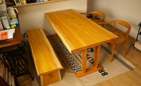 無垢1枚板ダイニングテーブルセット