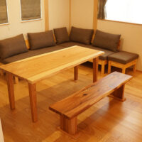 無垢一枚板ダイニングテーブルセット