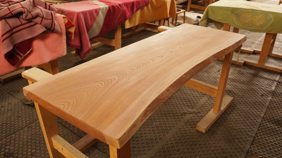 天然木一枚板ワークデスク