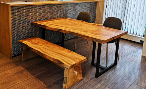 クスノキ一枚板テーブル納品