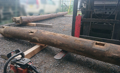 古材の仕上げ直し