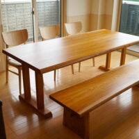 ケヤキ無垢ダイニングセット