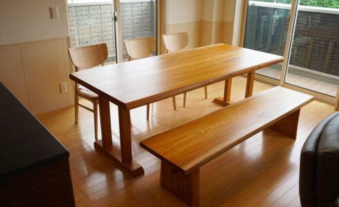 ケヤキ無垢ダイニングセット