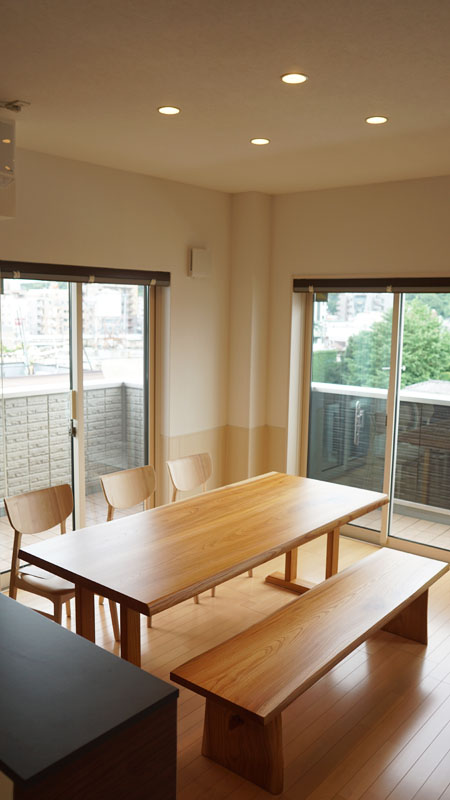 無垢一枚板ダイニングテーブルセット