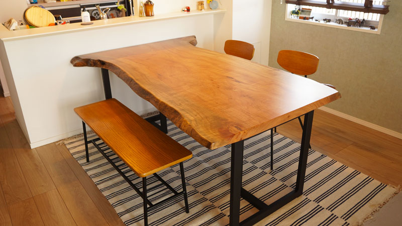 椨変形一枚板天板