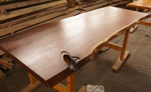 ウォルナット一枚板テーブル