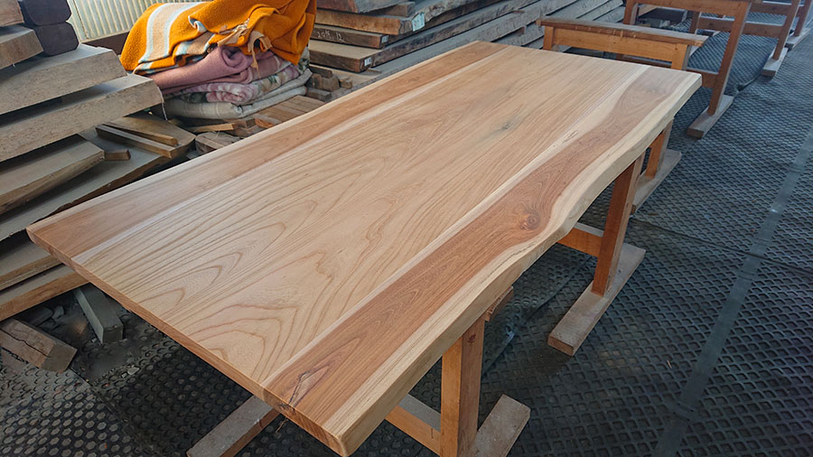 ケヤキ無垢テーブル天板