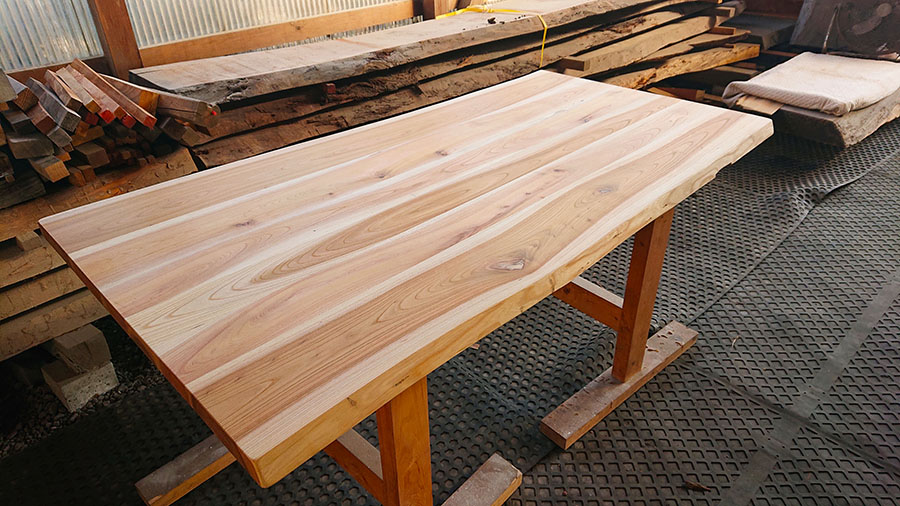 ケヤキ無垢天板