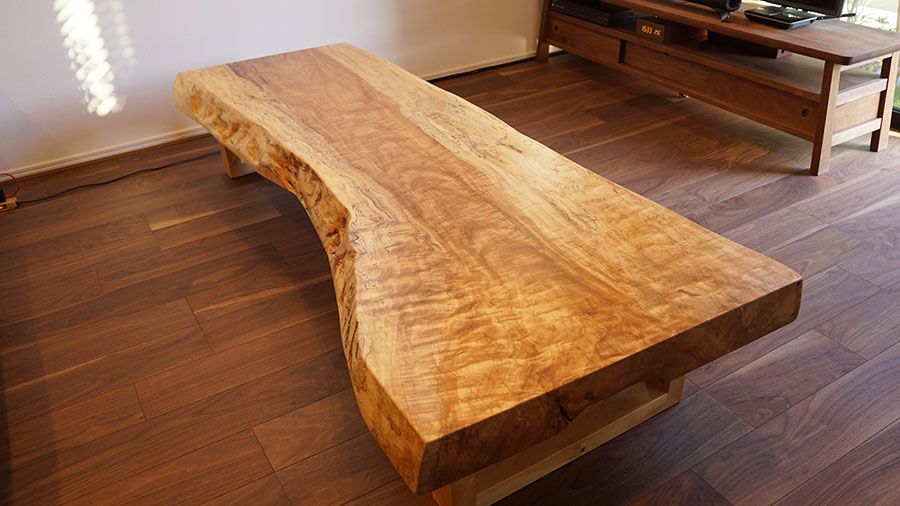 一枚板テーブル リフレッシュ