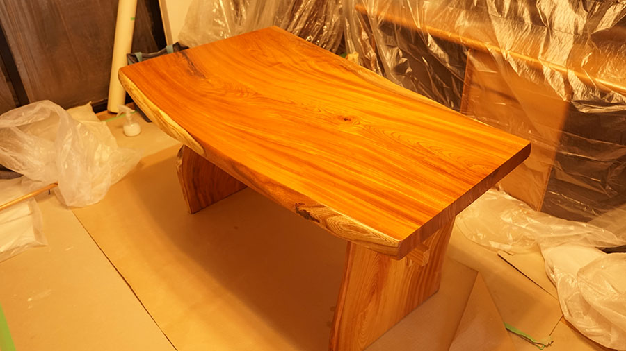 ケヤキ一枚板テーブル