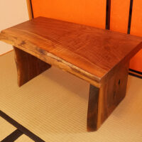 無垢一枚板文机