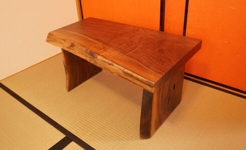 無垢一枚板文机