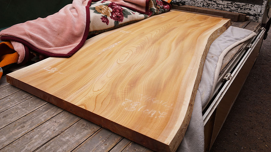 ケヤキ無垢一枚板テーブル
