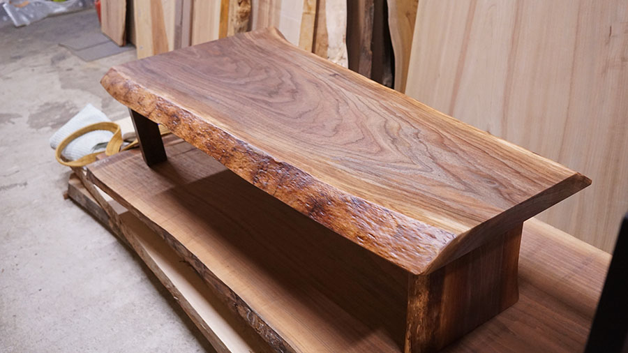 ブラックウォルナット一枚板センターテーブル