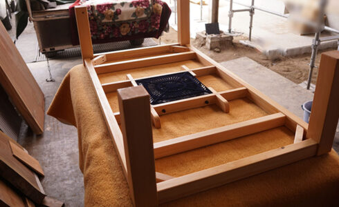 無垢一枚板のコタツ