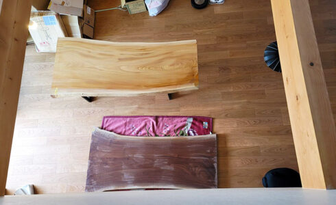 一枚板の見比べ