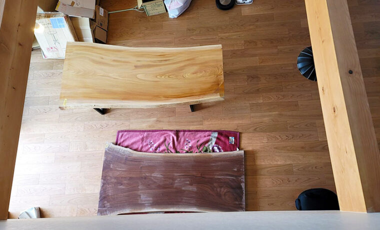 一枚板の見比べ