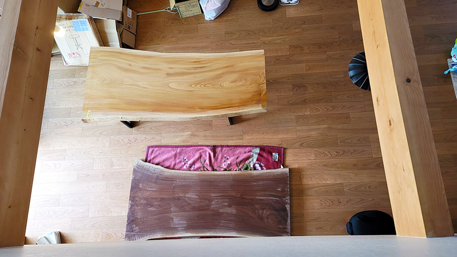 一枚板の見比べ