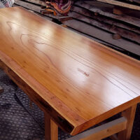ケヤキ一枚板テーブル製作