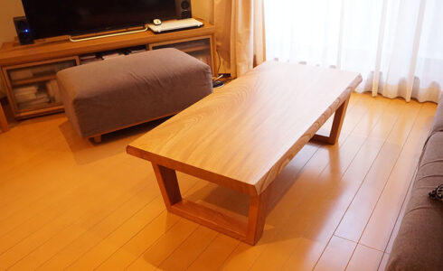 無垢一枚板ローテーブル