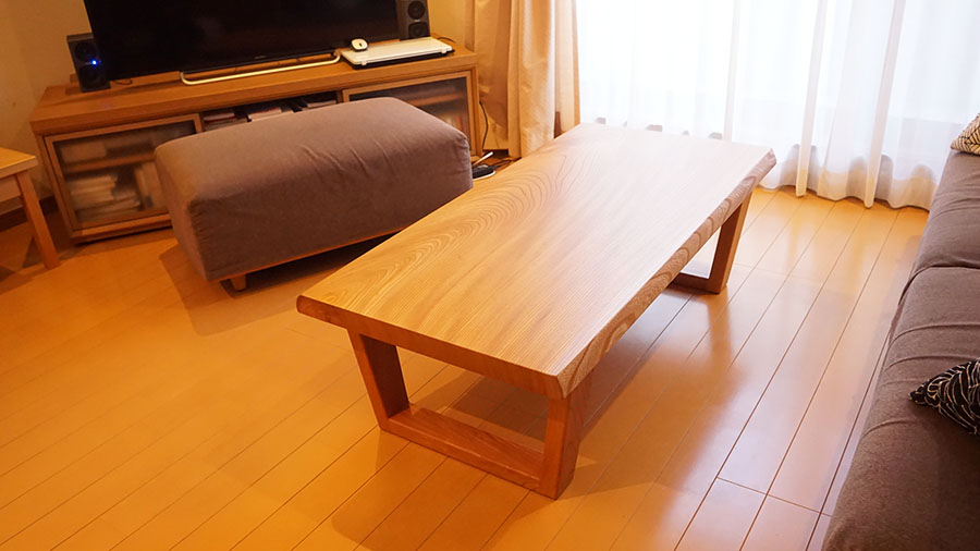 無垢一枚板ローテーブル