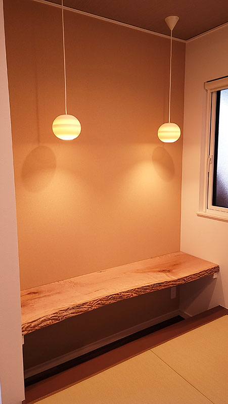 一枚板書斎カウンターテーブル