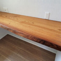 無垢一枚板書斎カウンターテーブル