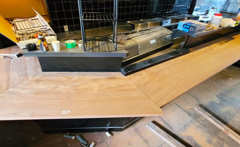 無垢一枚板カウンター