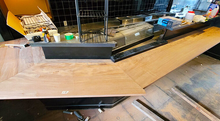 無垢一枚板カウンター